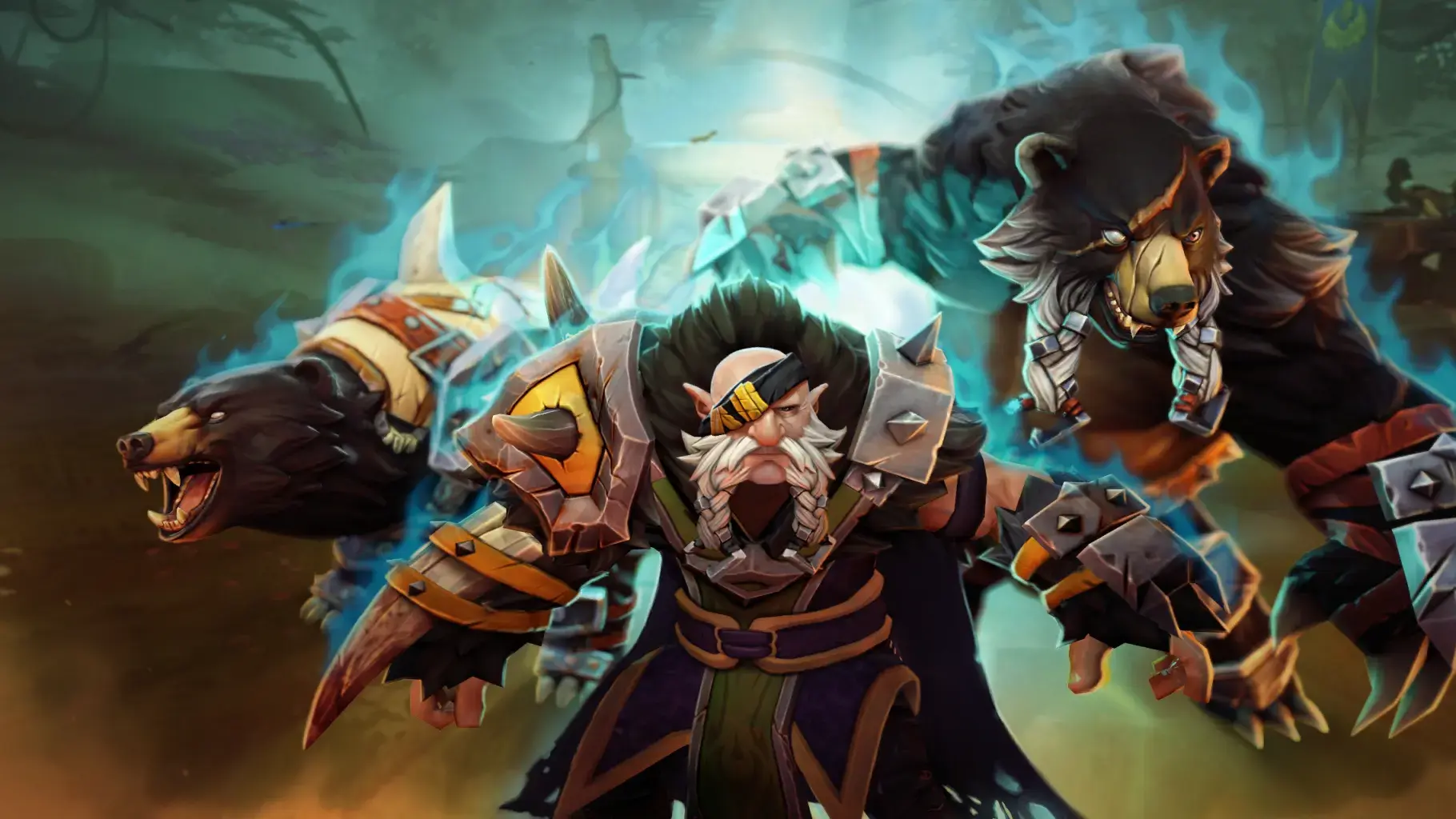 Загрузочный экран из набора Rage of the Dark Wood для Lone Druid из Dota 2