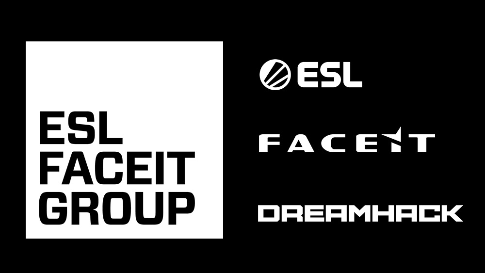 Logos of companies belonging to the ESL FACEIT Group