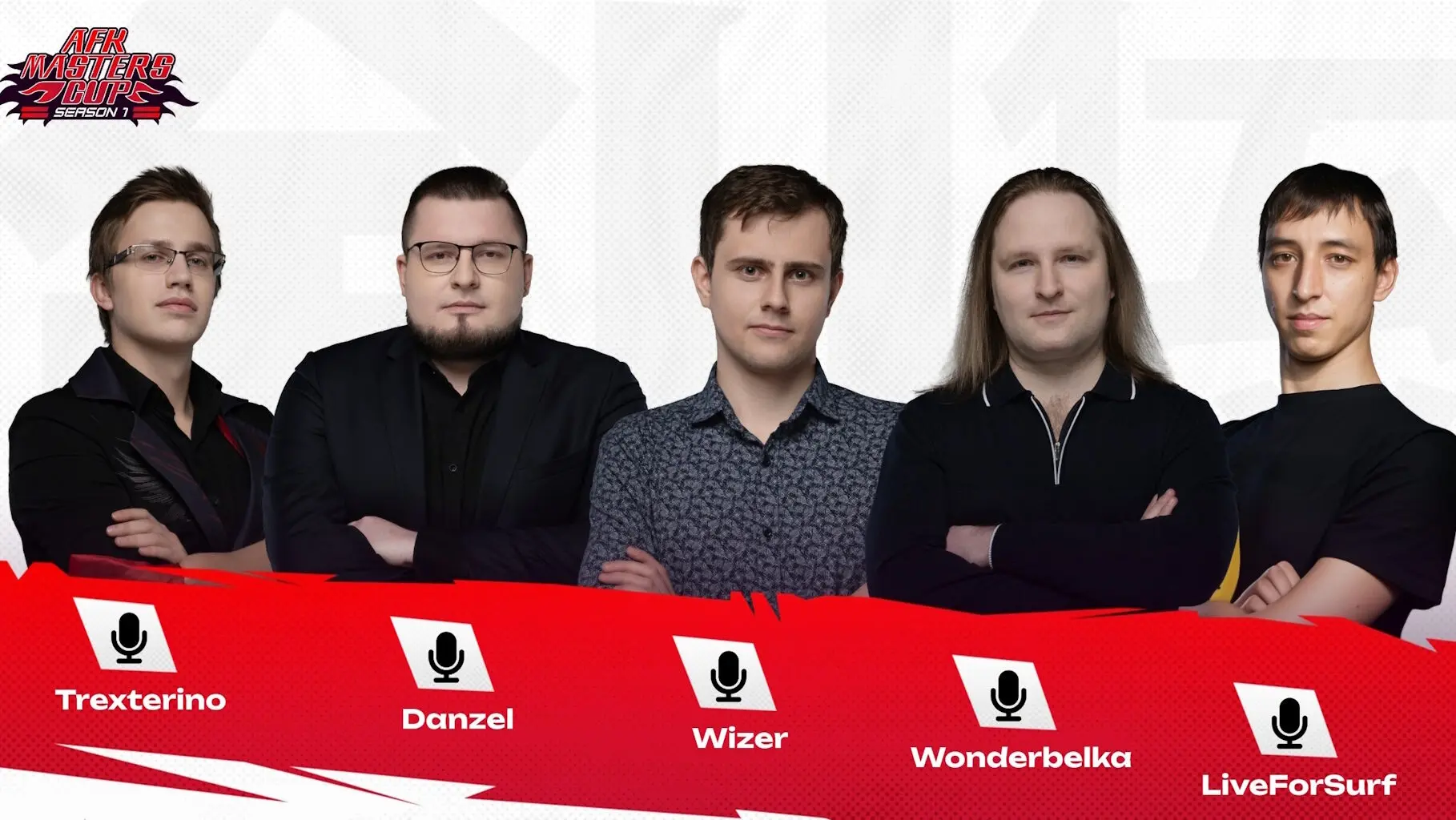 Графика анонса талантов LAN-стадии AFK Masters Cup Season 1.