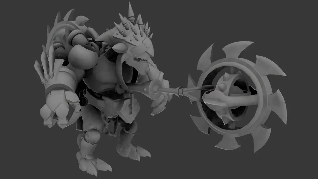 A new Bristleback model from the Dota 2 files.