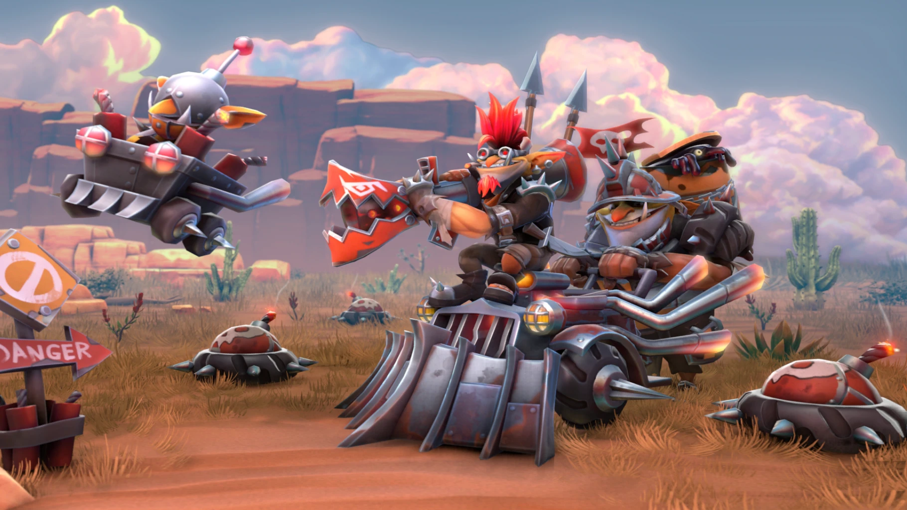 Загрузочный экран набора War Rig Eradicators для Techies из Dota 2