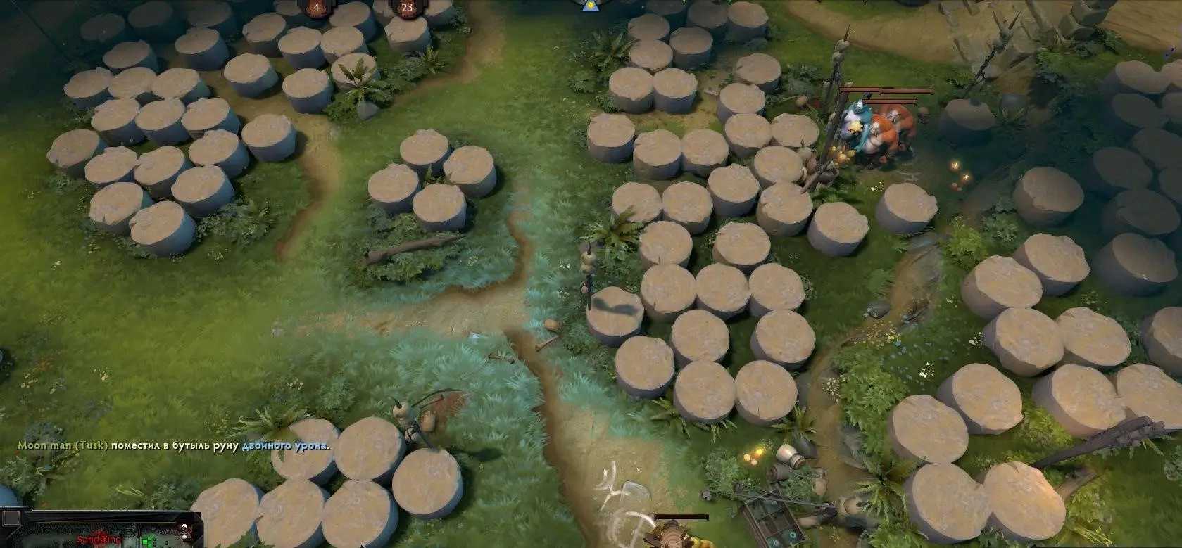 The “Stumps” map in Dota 2