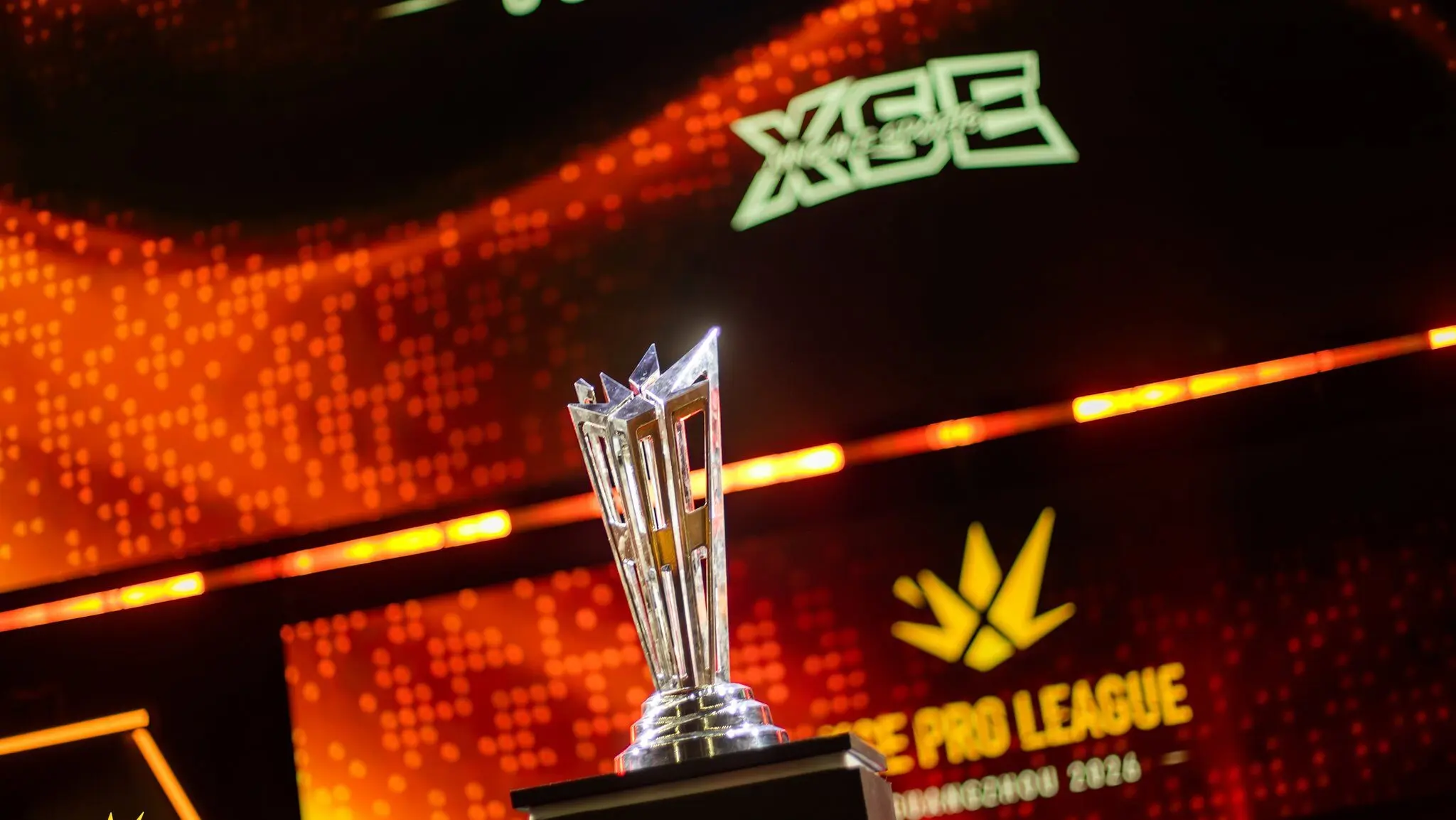 Photo of the XSE Pro League tournament series trophy