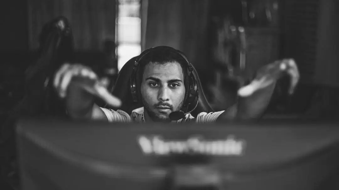 Black-and-white photo of maleK