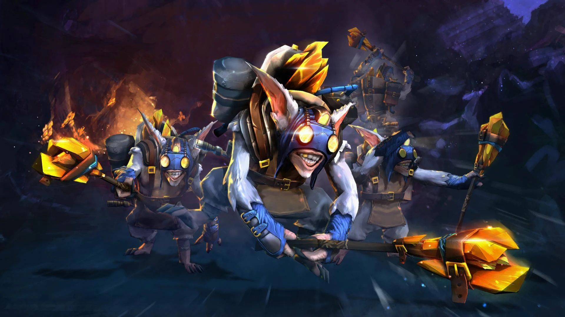 Dota 2’s Crystal Scavenger loading screen featuring Meepo