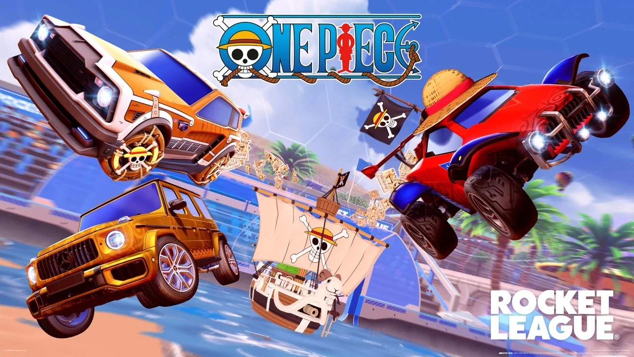 Обложка коллаборации Rocket League и One Piece