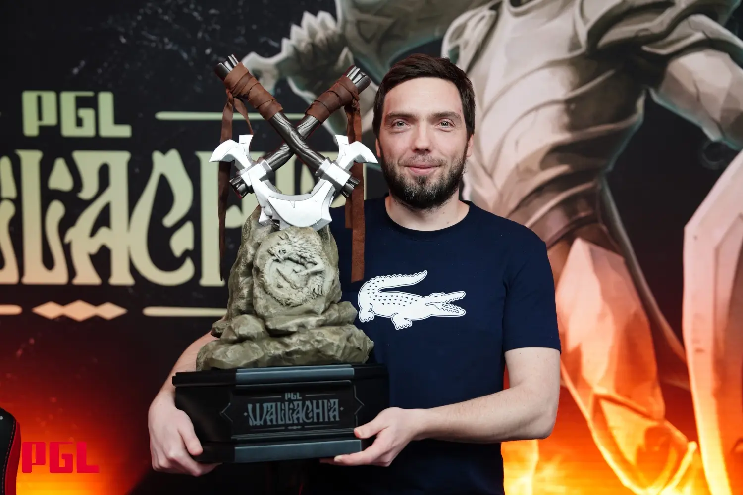 Менеджер Team Spirit Дмитр ий «Korb3n» Белов после победы клуба на PGL Wallachia Season 1.